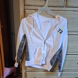 Love White and Gray Varsity Jacket